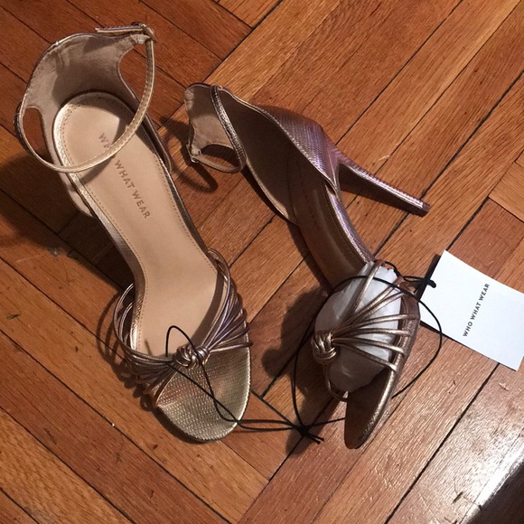 Who What Wear Shoes - Gold Scale Sandals Who What Wear Shoes - Gold Scale Sandals